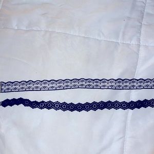 Set of 2 black lace chokers